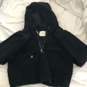 Cotton on fuzzy cropped sweatshirt